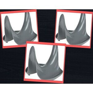 Hutzler Pot Lid Stand With Spoon Rest BPA Free Plastic Dishwasher Safe Gray